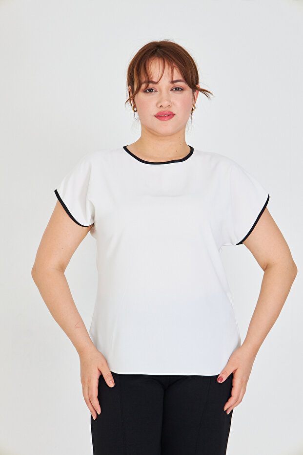 Minimal Design Simple Blouse | Available in Battal Size Options from 36 to 58