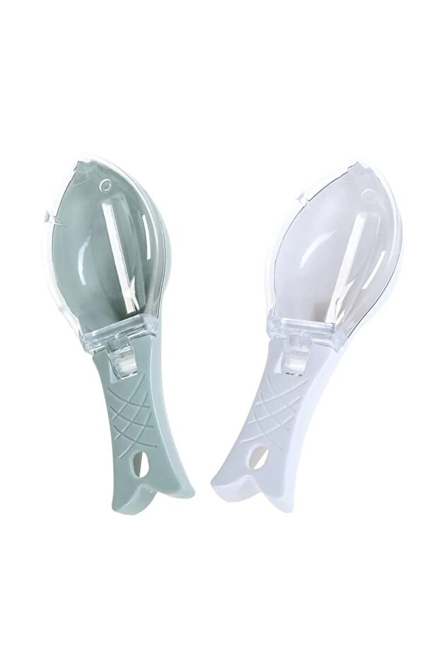 4قطعة مكشطة بلاستيكية متعددة الوظائف لازالة قشور السمك - 3