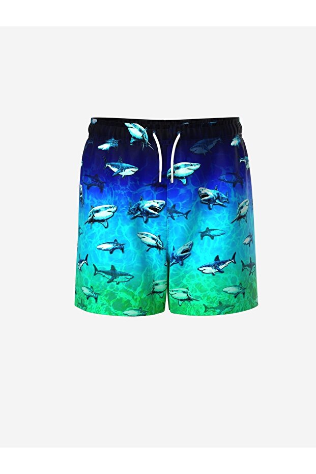 Lcw Kids Blue Quick Dry Uv Protection Boys Swim Shorts