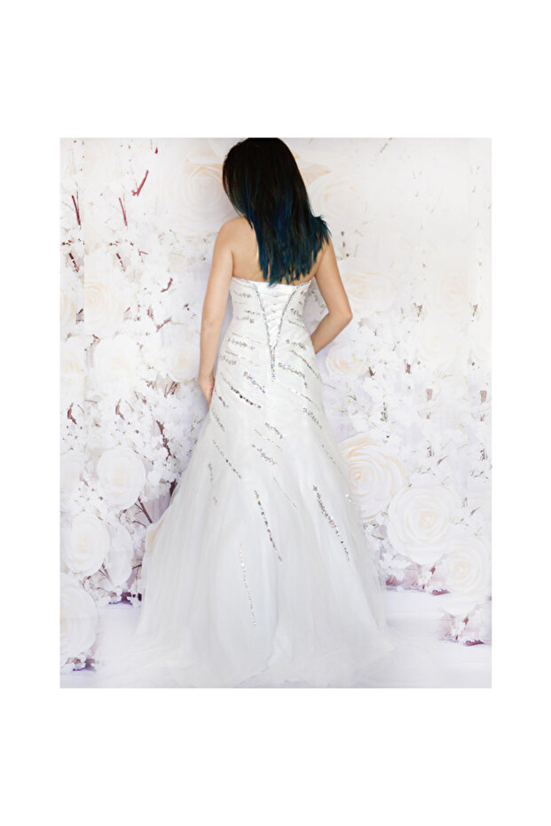 Rochie alba sirena - 3