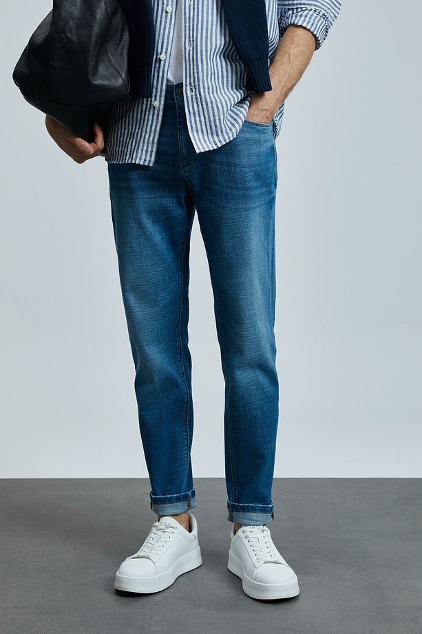 Gerardo Smart Jean Erkek Pantolon Regular Fit Mavi - 3