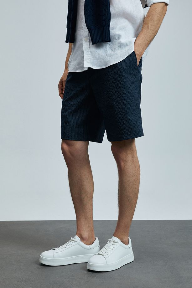 Cosmo Spor Erkek Chino Şort Slim Fit Lacivert - 3