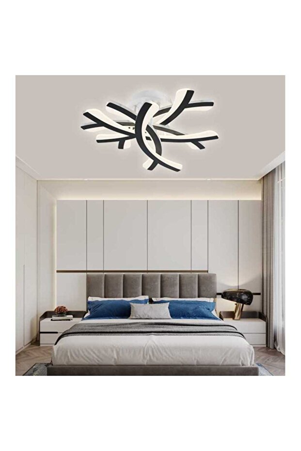 White LED Chandelier 24W with 2.4G wifi Remote Control with 3 light functions, adjustable - 1