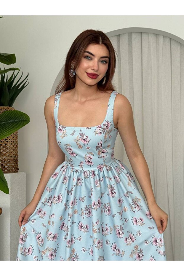 Yoa Cep Çiçek Detaylı Elbise - 3
