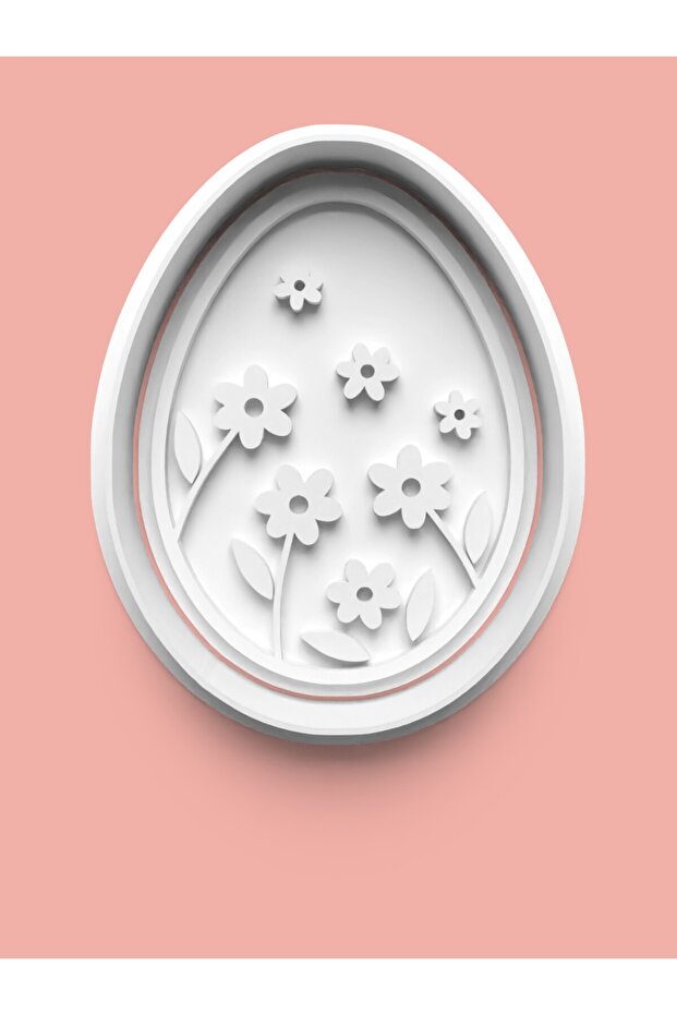 Flower Figured Egg Cookie Mold and Sugar Paste Mold