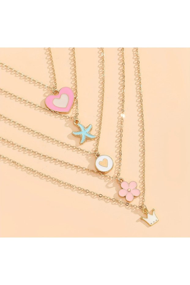 Multi Layer Necklace, Summer Beach Vacation Fashion Jewelry, Daily and Holiday Accessory Gift