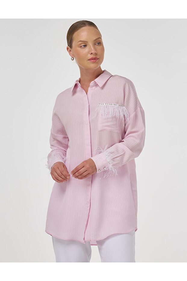 Otrişli Modal Tunik Pembe - 1