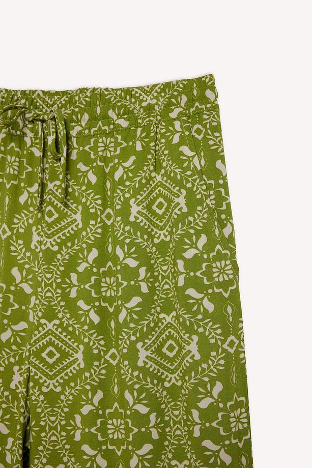 Regular Fit Desenli Esnek Belli Düz Paça Pantolon D8844AX25SP - 2