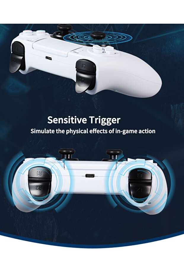 Bluetooth Wireless Game Controller with Macro Programming, Dual Vibration and Six-axis - 3