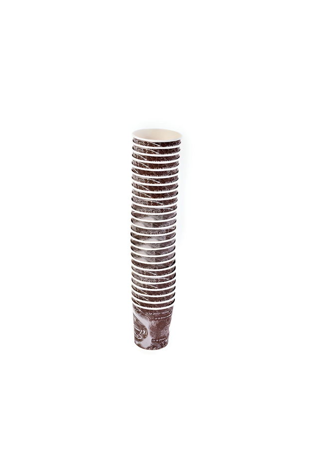 Bruno Disposable Paper Cup Brown and White 9oz