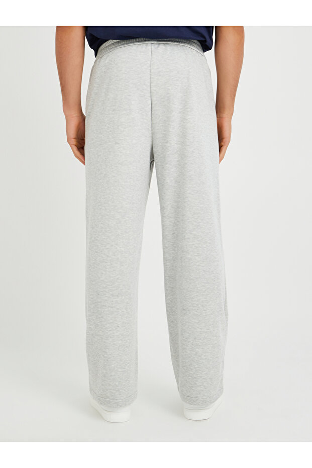 Embossed Oversized Open Hem Joggers with Drawstring - 4