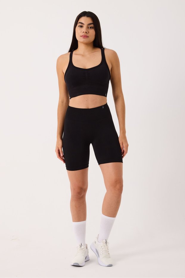 Sally Sports Shorts High Waist Stretchy Shaping and Shaping / Sculpting Seamless Leggings Short Shorts