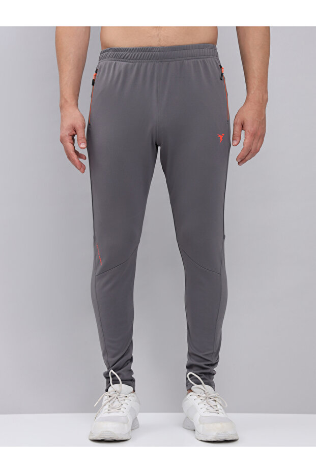 بنطال رياضي مطاطي سادة مع جيوب - 1