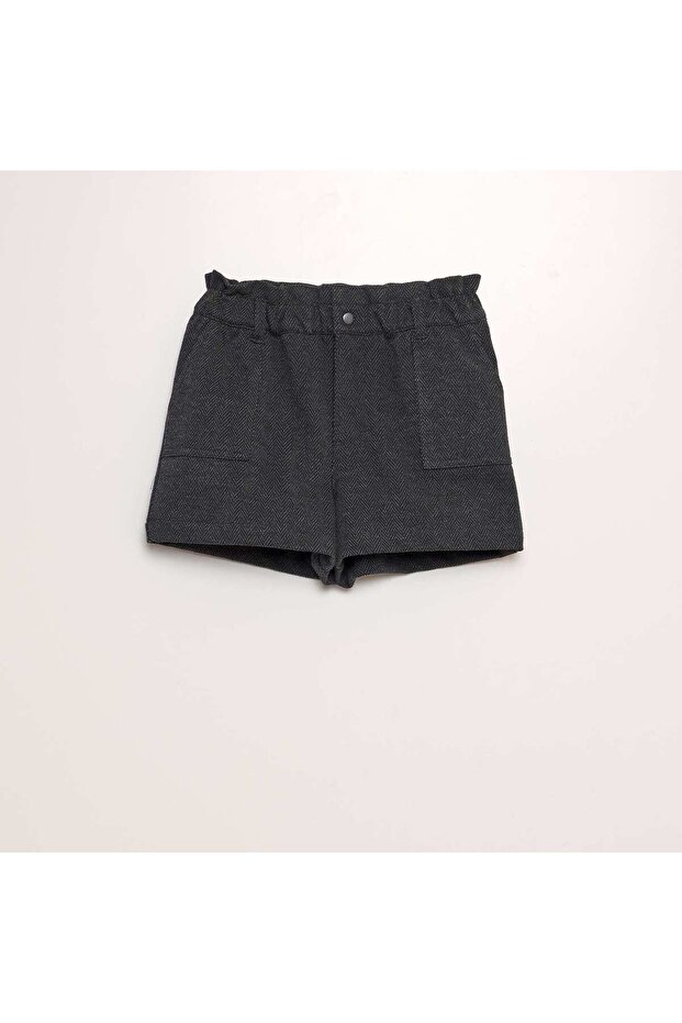 Herringbone-patterned shorts GREY - 1