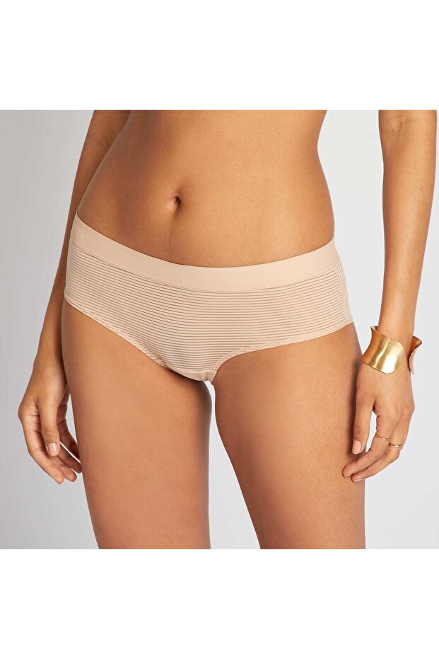 شورت من الألياف الدقيقة باللون الوردي - 1