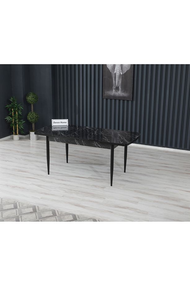 Elma Serisi 80x132 Açılabilir Masa Ve 6 Adet Antrasit Silinebilir Kumaş Metal Sandalye - 3