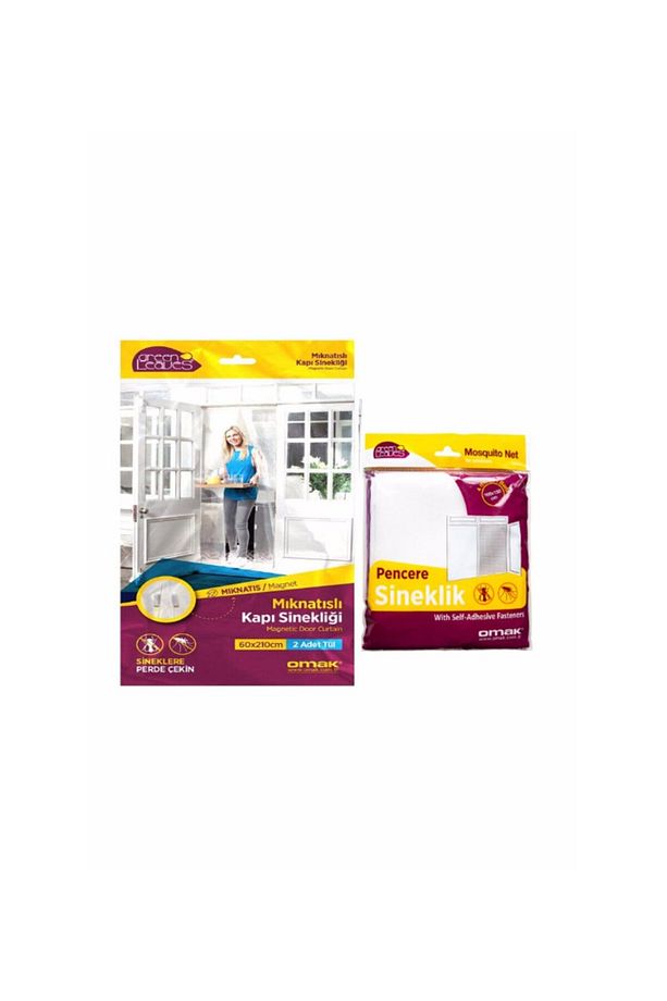 OMAK Greenleaves Mıknatıslı Kapı Sinekliği 2x(60x210) Cm - 1