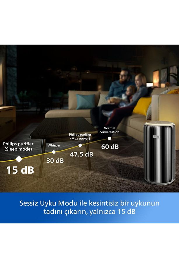 Drmz En Temiz Versunix 3200 Serisi Hava Temizleyici,Uzaktan Kontrol,NanoProtect HEPA,15 dB - 4