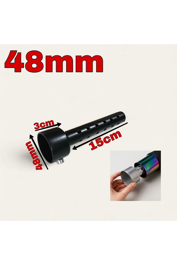 48 Mm Vidalı Egzoz Susturucu | Db Killer Egzoz Sessizleştirici Aparat 18cm - 1