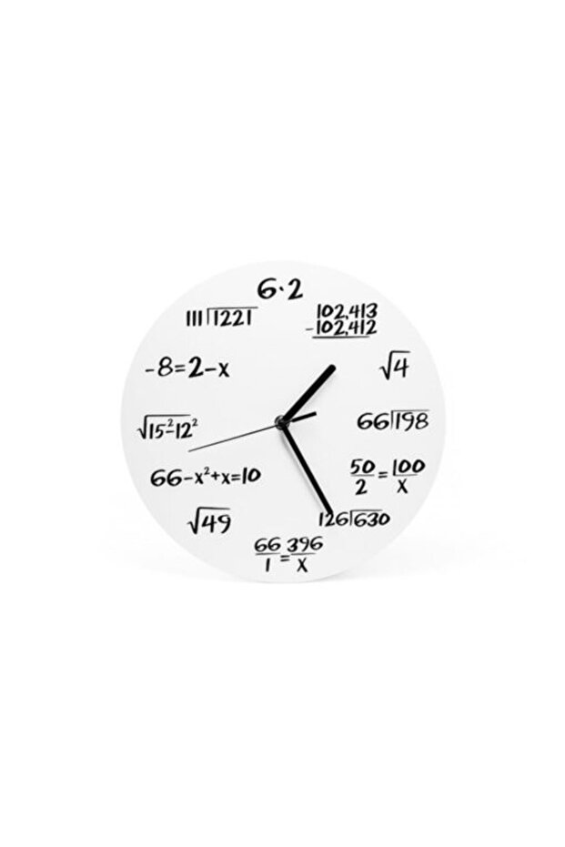 White Equation Clock - 3