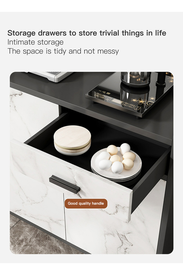 Home Kitchen Dining Side Storage Cabinet 100*34*93cm - 4