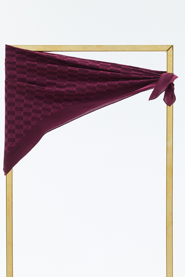 SS Logolu Monogram Eşarp - 6