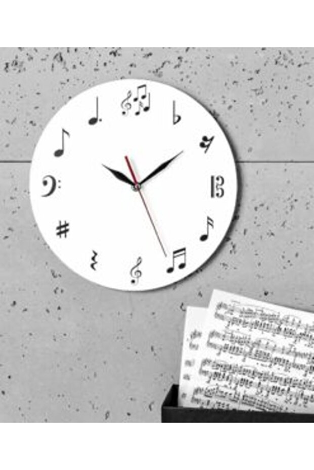 Wall Clock with Musical Notes - 9