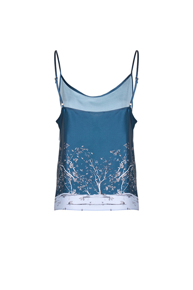 Patterned Silk, Strap Undershirt - 3