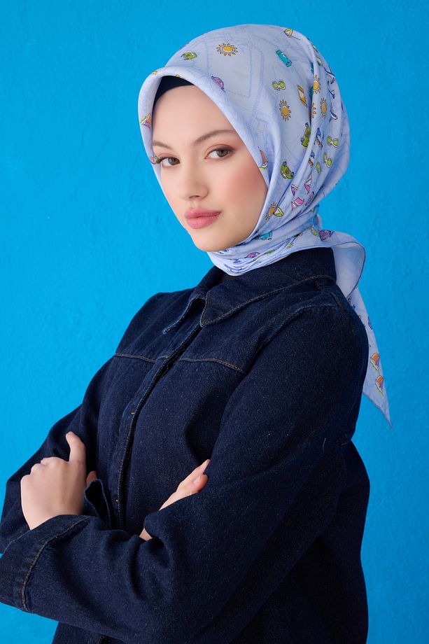 BELLİ SAF İPEK EŞARP 4121D (TWİLL)-32 - 1