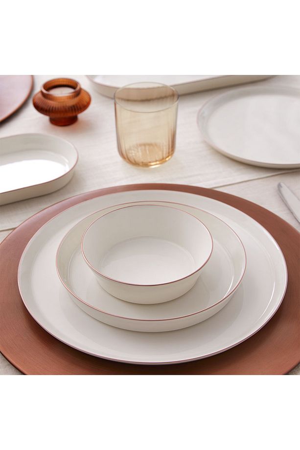 BNVFR26YS51039 Bone V Form 26 Parça Yemek Takımı Mat Bronz File - 3
