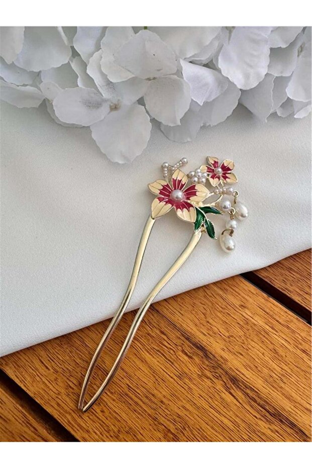 Floral Bun Japanese Chopstick Buckle