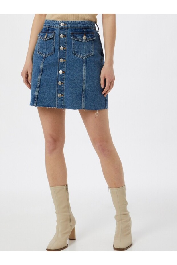 - Fustă din denim Laguna albastră