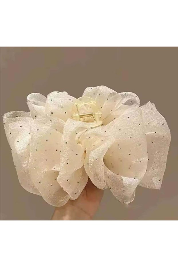 Cream Stone Fabric Large Latch Buckle