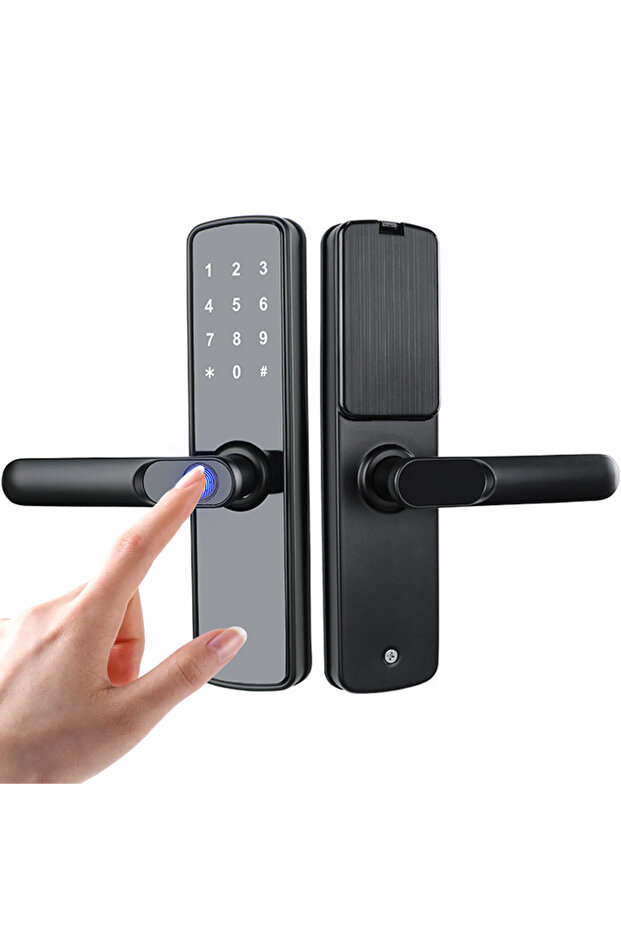 قفل باب إلكتروني متعدد الوظائف ببصمة الإصبع - 1