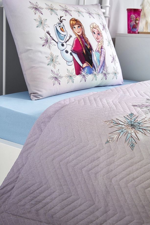 Özdilek Lisanslı Kapitoneli Tek Kişilik Dört Mevsim Nevresim Takımı-Elsa Frozen Frosted - 3