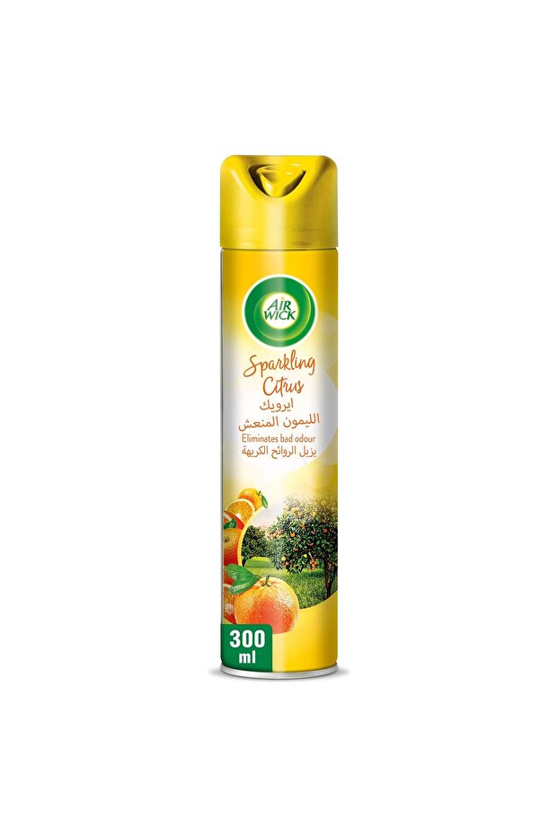 Airwick Sparkling Citrus Aerosol Easy to Use Air Freshener 300 ml