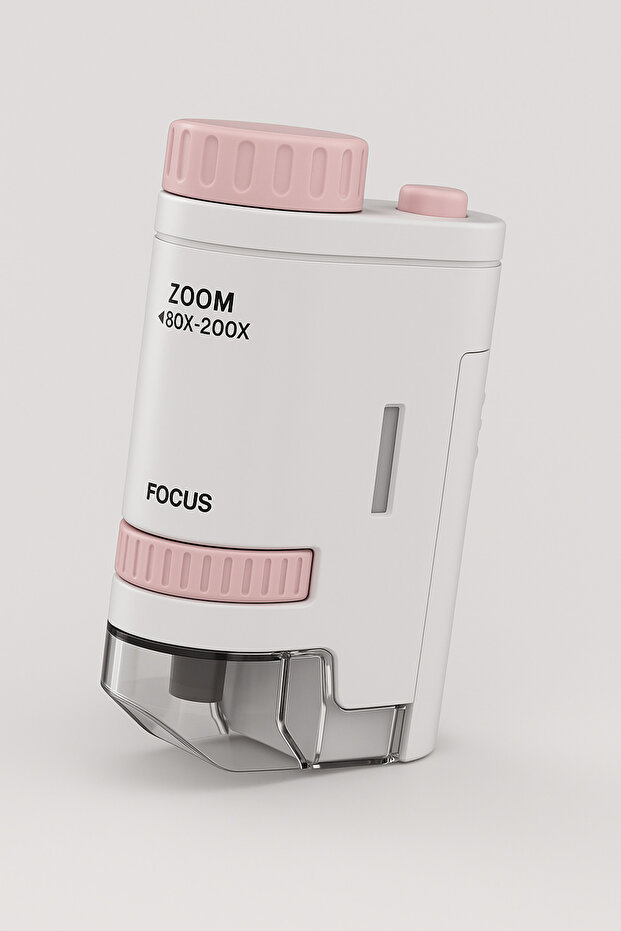 Mini Microscope with Led Light High Definition Children Microscope for Observation Learning