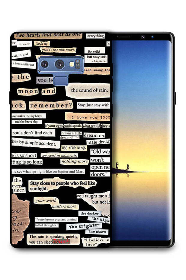 Samsung Galaxy Note 9 Protective Case Cover Quotes Stickers