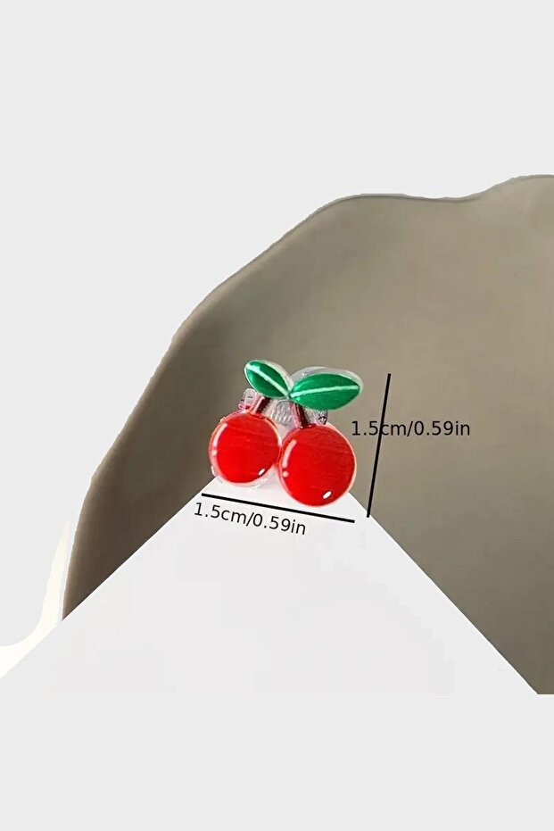 Mini Agrafă pentru păr Cherry Peg 3 buc - 3