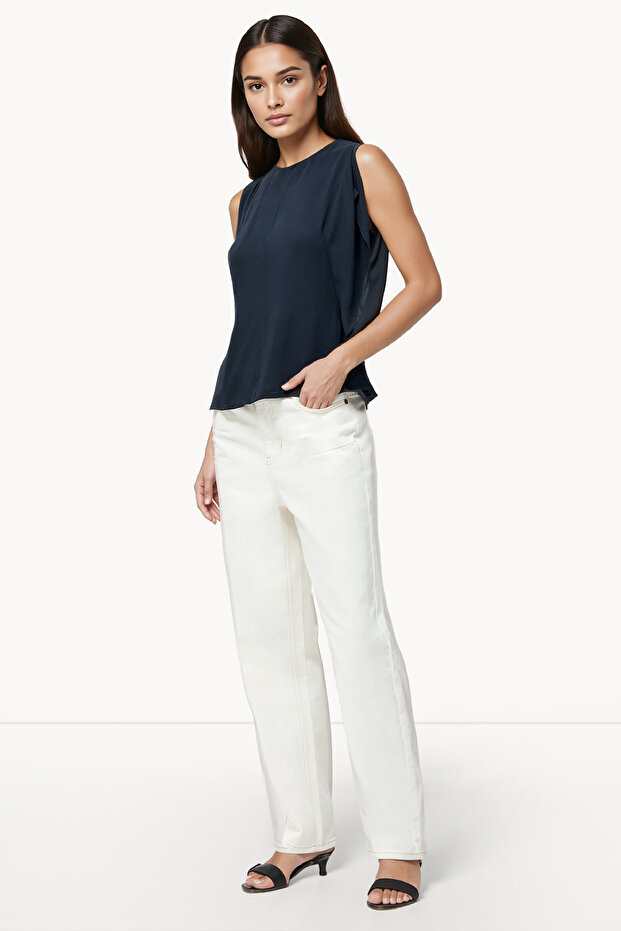 Plain Regular Round Neck Top - 3