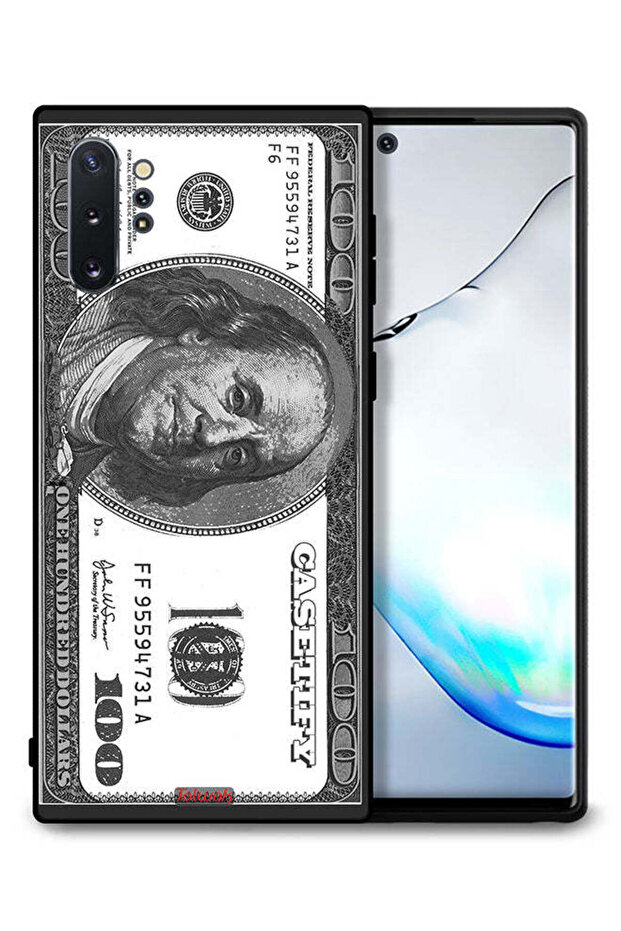 غطاء حماية لهاتف سامسونج جالكسي نوت 10 بلس بنقشة الدولار - 1