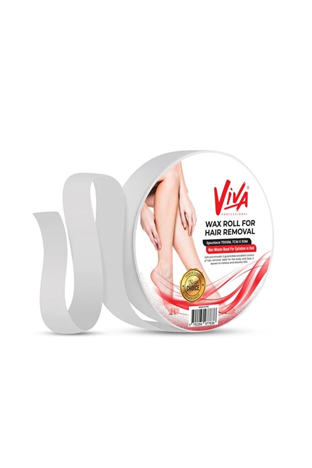 Wax Paper Roll for Hair Removal, 7cm x 50m, White Non-Woven Waxing Strips