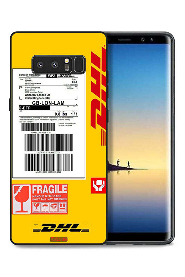 غطاء حماية لهاتف سامسونج جالكسي نوت 8، ملصق DHL