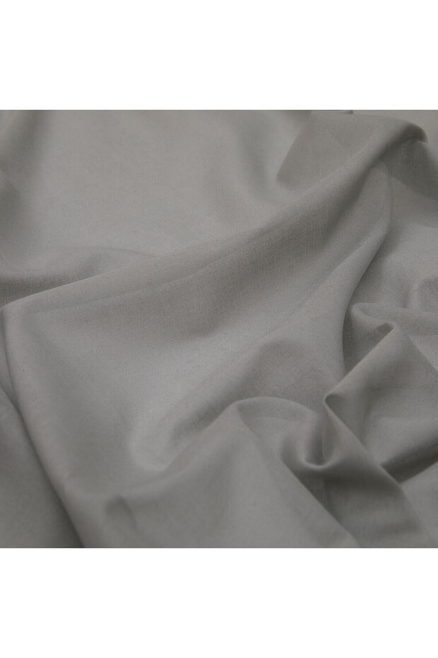 Eșarfă gri din bumbac simplu - 2