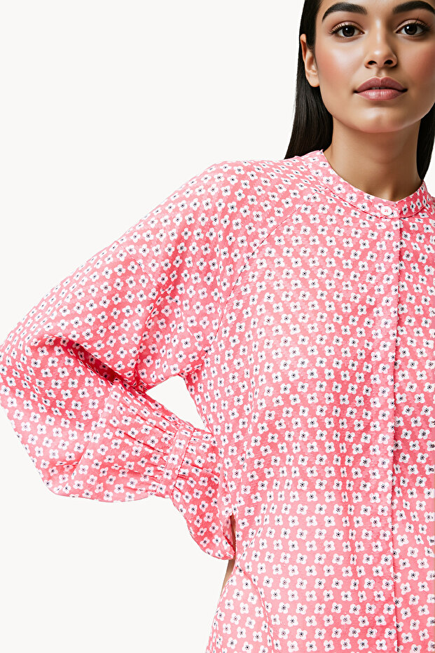 بلوزة برقبة ماندرين عادية - 3