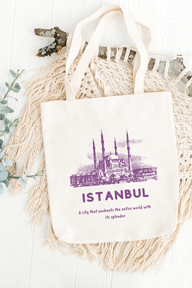 Istanbul Printed Cloth Bag (Pink)