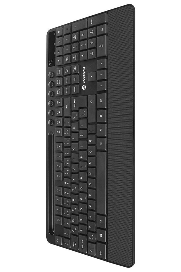 2.4ghz Kablosuz Wireless Siyah Multimedya Tablet, Telefon Standlı Klavye + Mouse Set - 5