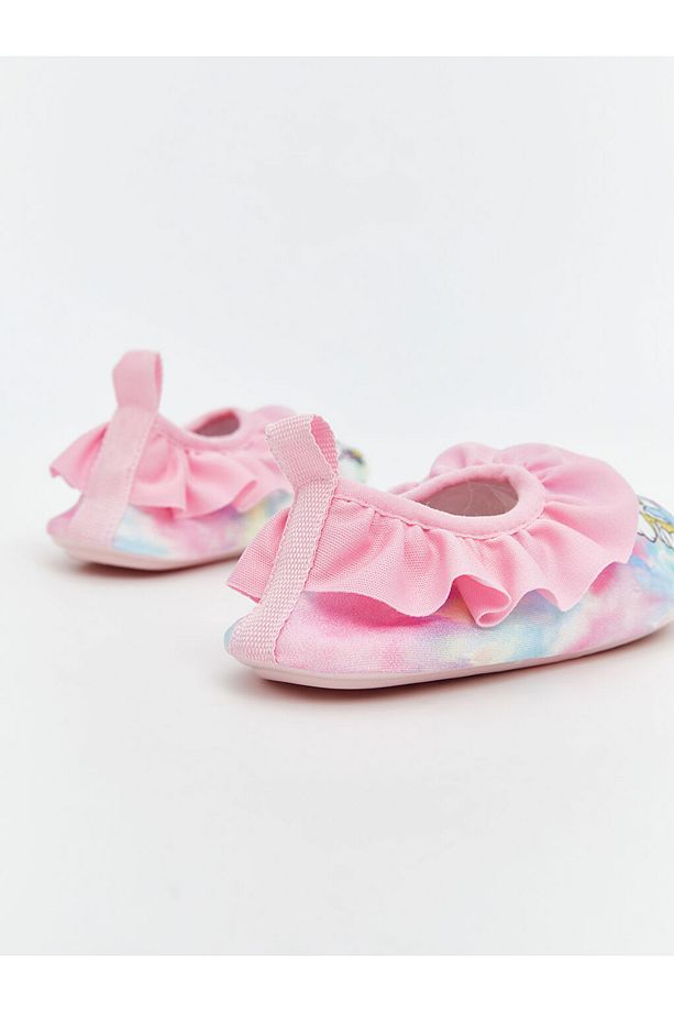 Fırfır Detaylı Minnie Mouse Baskılı Kız Bebek Deniz Ayakkabısı - 5