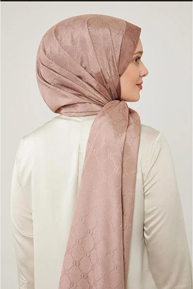 Halka Desen Monogram Şal - 1