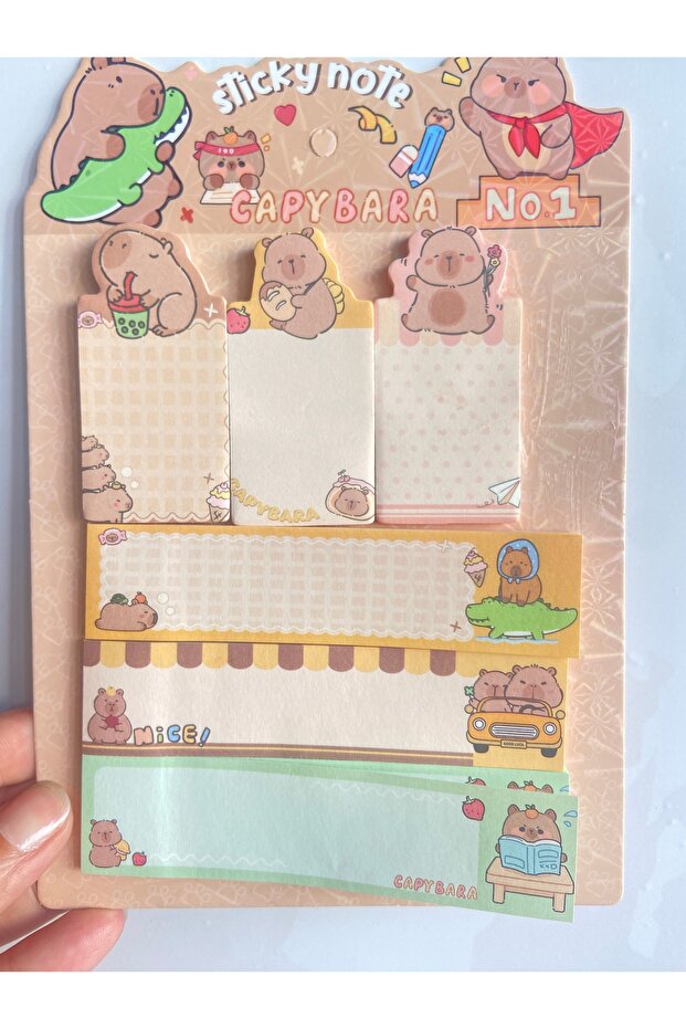 Capybara capybara figure postit sticky note paper label set